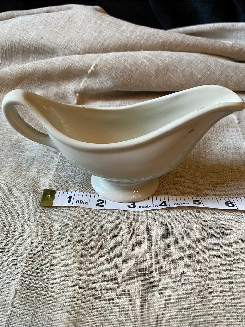 HALL made in USA Small Ceramic Gravy Boat - serving gravy, sauces, dressings etc